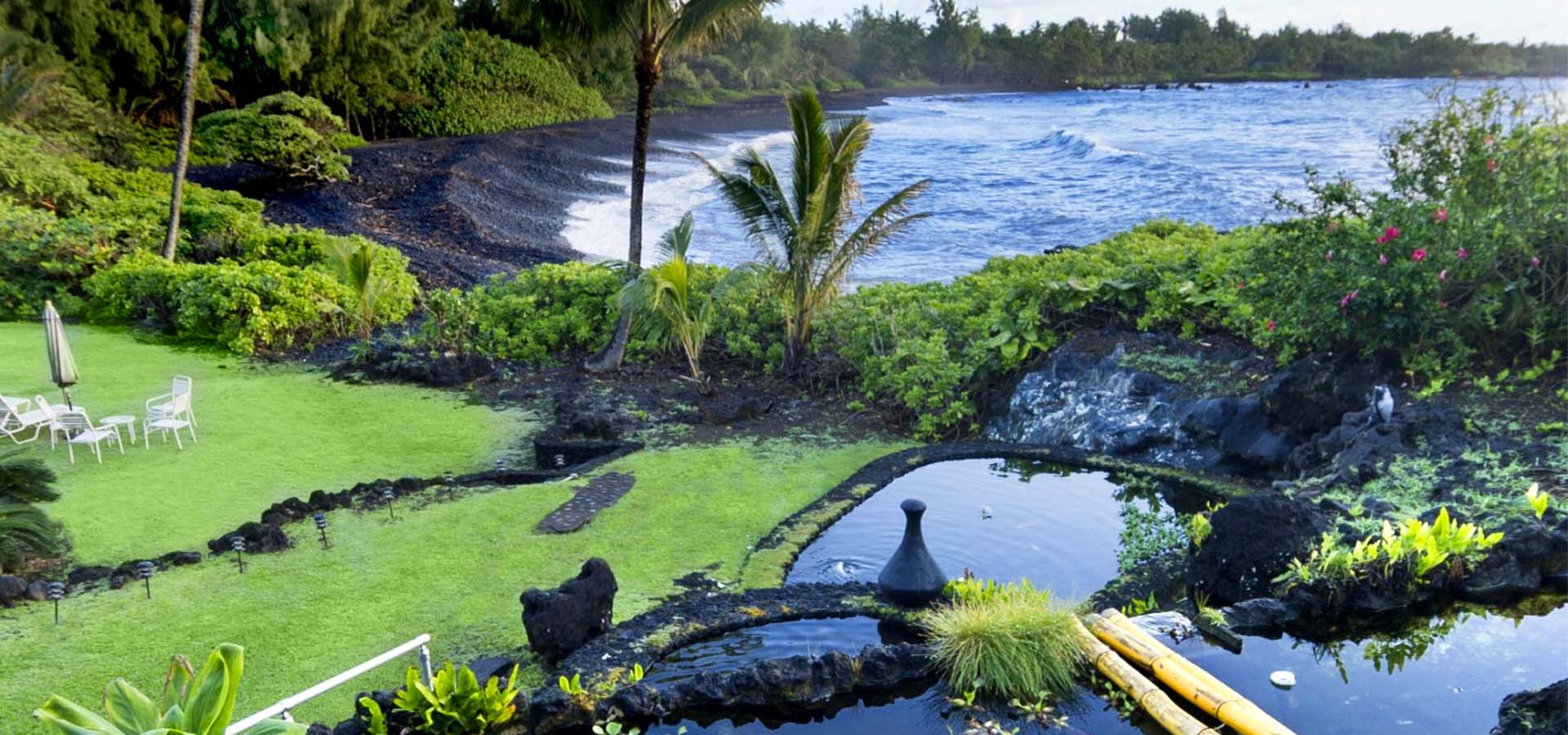 Oceanfront Hana vacation rentals at Hana Kai Maui condos